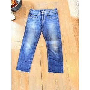 R13 Boy Straight Jeans Women 26 Howell Indigo Blue